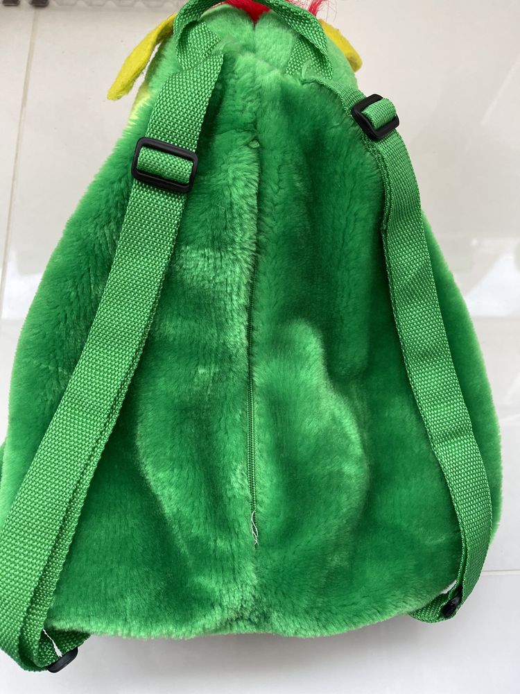 Детский рюкзак мягкая игрушка зеленый дракон сумка новый год