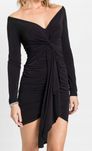 Sukienka z odkrytymi ramionami 32/34 czarna bodyflirt