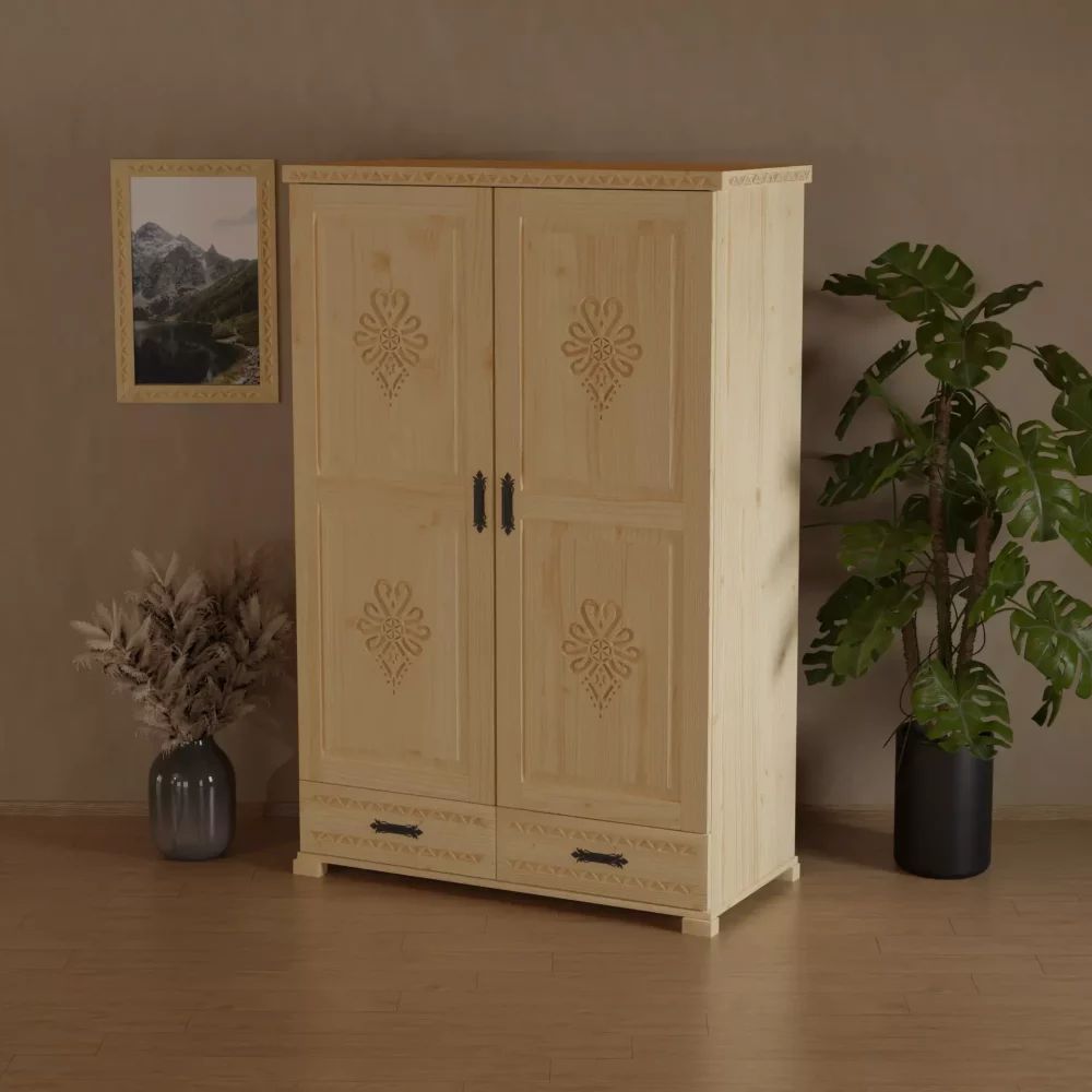 Szafa w stylu góralskim 120cm + 2x szuflada !PRODUCENT!