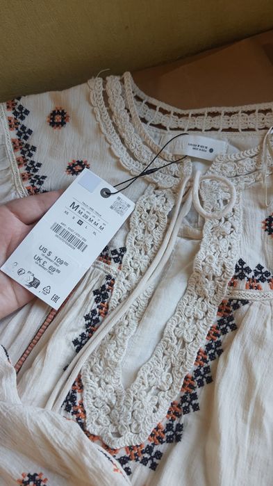 Платье Zara Xs 34  M 38 L 40 вишита сукня