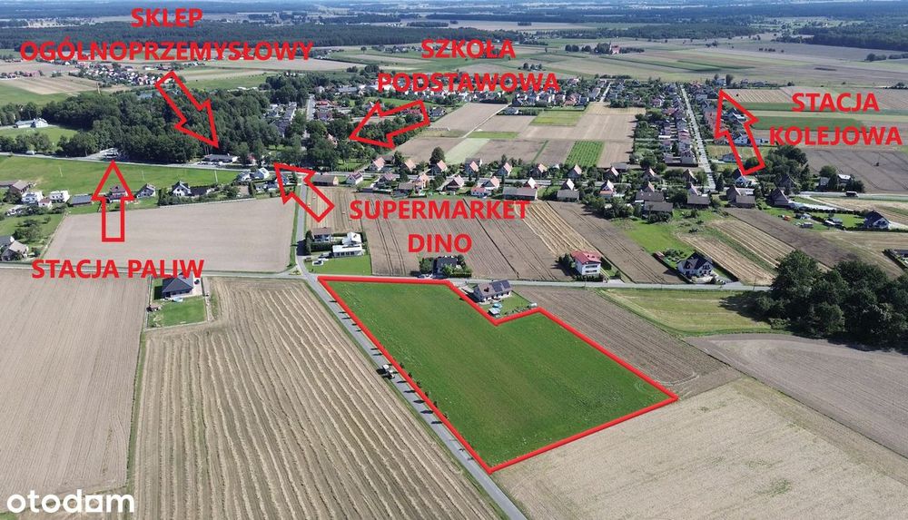 Działki budowlane Sieraków Śląski 1100m2