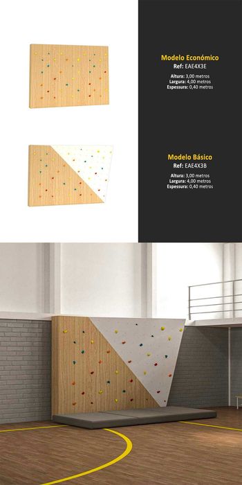 PAREDES DE ESCALADA PARA ESCOLAS – PRONTAS A INSTALAR