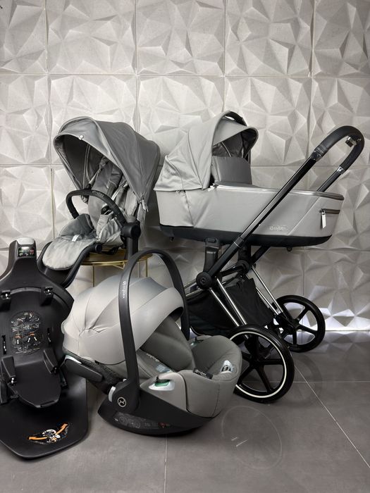 Wózek Cybex Priam 4.0 Pearl Grey 4w1 Srebrno szary