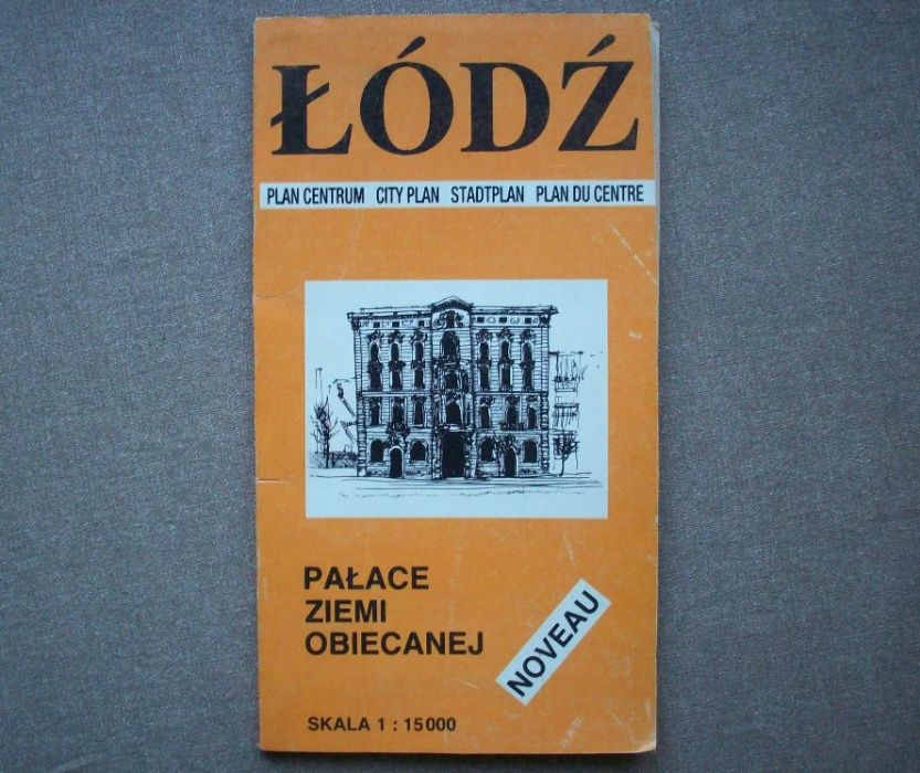 Łódź plan centrum. Pałace Ziemi Obiecanej. 1991.