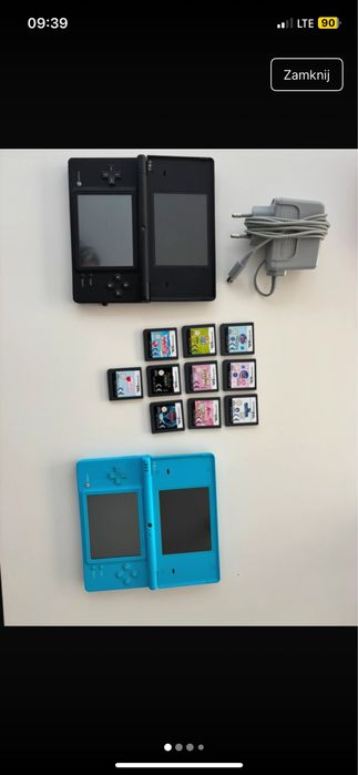 2 konsole nintendo dsi plus 30 gier!!!