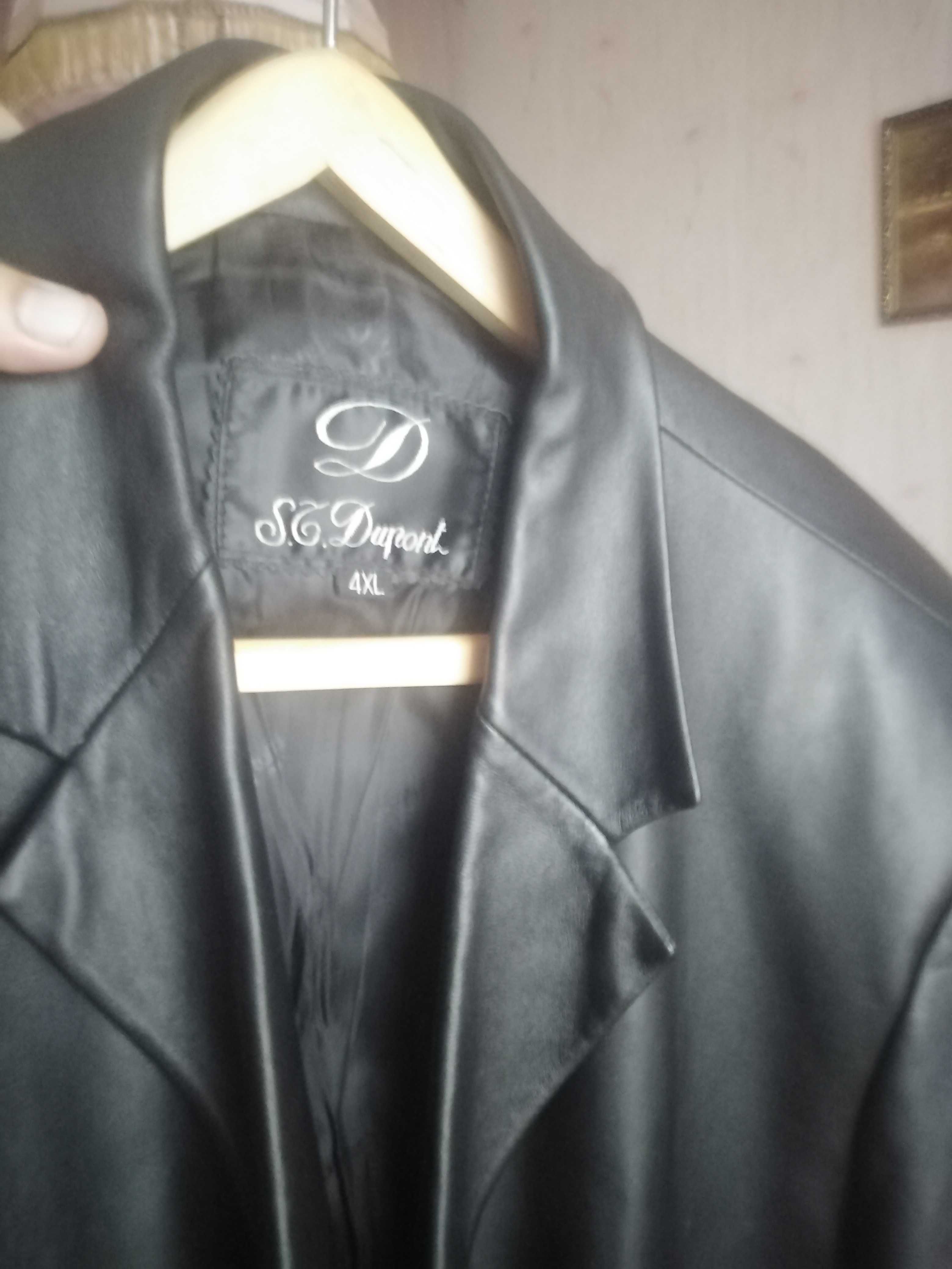 пиджак  кожаный мужской  "ST. Dupont" 4 XL