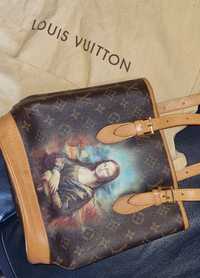 Louis vuitton сумка оригинал луи виттон сумочка канва мона лиза роспис
