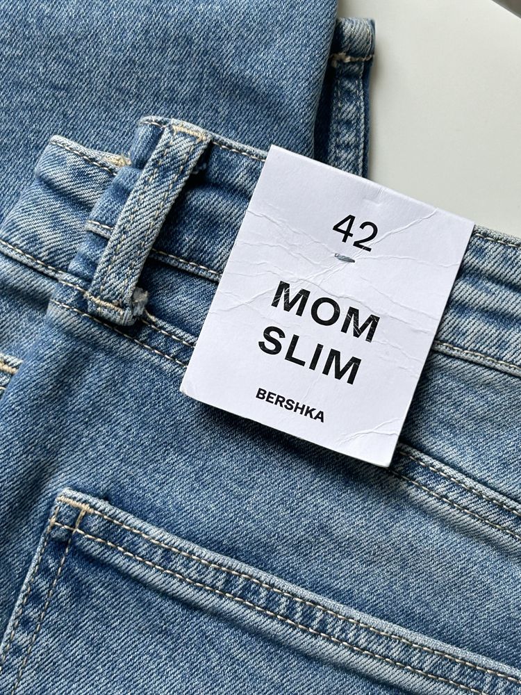 Bershka mom slim nowe jeansy r42 spodnie