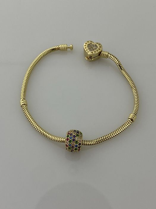 Złoty element charms na bransoletkę Pandora, Próba 585. Nowy (6122)