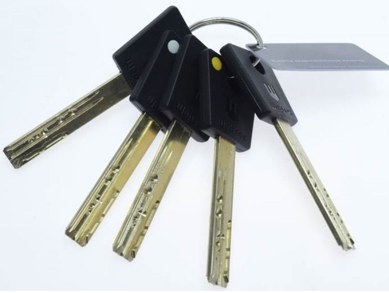 Цилиндр Sherlock HK 80 (35x45) ключ-ключ никель-сатин