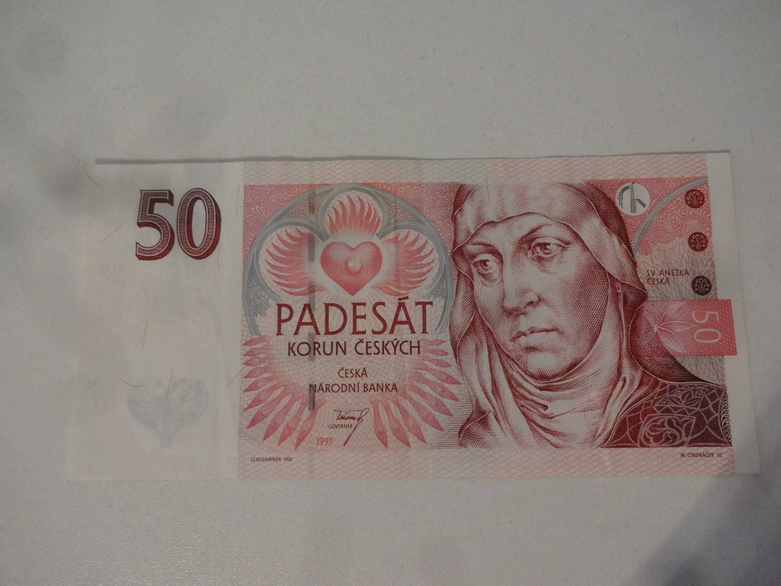 Banknot Republika Czeska 50 Korun 1997