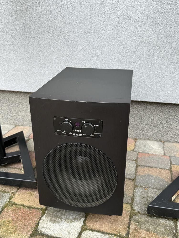 2x Adam A7x + Adam sub8 + statywy monitory studyjne
