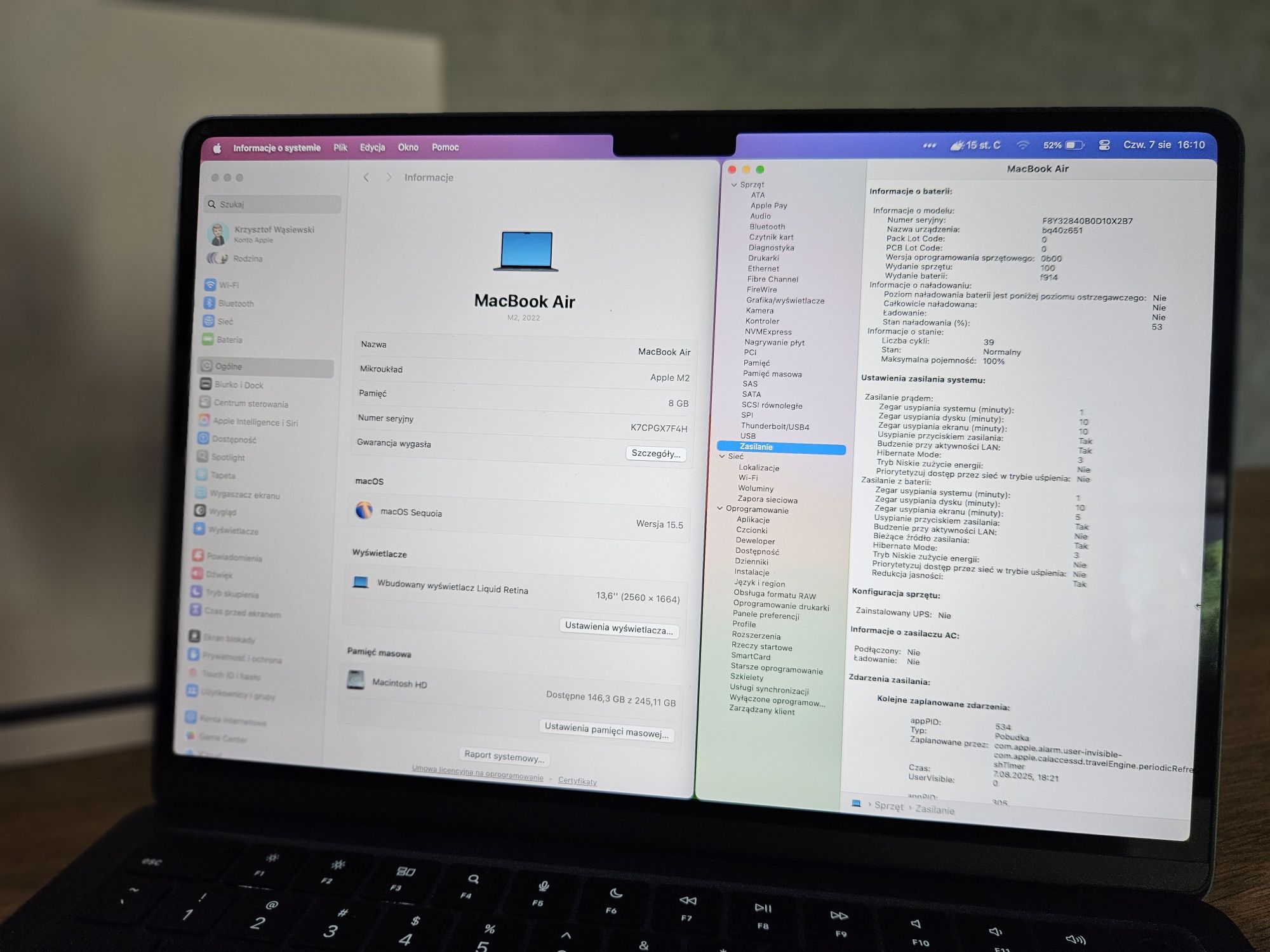 Apple MacBook Air M2 13.6 - stan idealny, plus dodatki