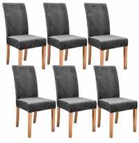 Pokrowce na krzesła 6 sztuk welurowe elastyczne 6 kolorów do wyboru