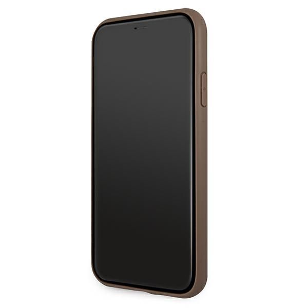 Guess GUHCN614GDBR iPhone 11 / Xr 6,1"brązowy/brown hardcase 4G Stripe