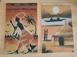 Quadros Areia motivos africanos
