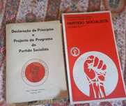 Dois livros folhetos do Partido Socialista em 1973 e em 1974
