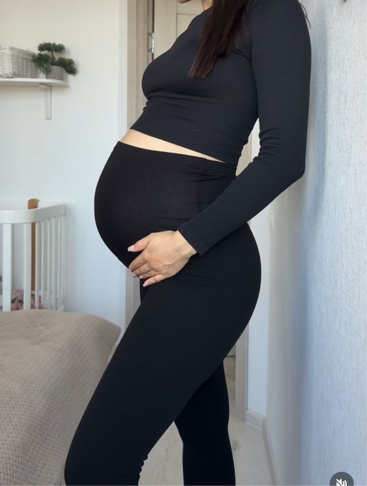Легінси (лосини) для вагітних чорні