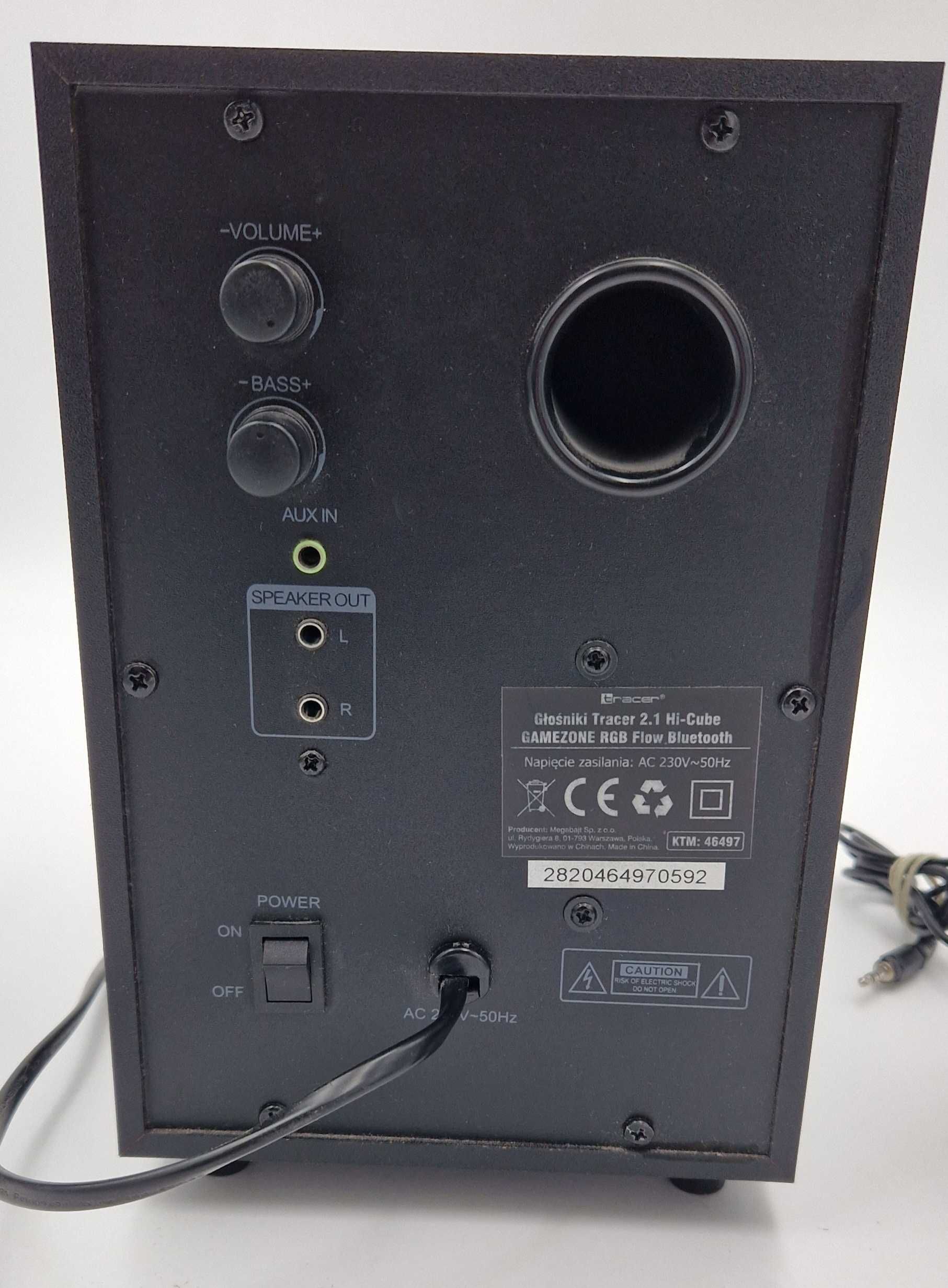 Głośniki Bezprzewodowe TRACER 20W Hi-Cube RGB Flow 2.1 3sztuki OKAZJA!