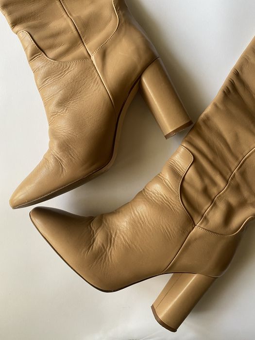 Чоботи Zara з натуральної шкіри