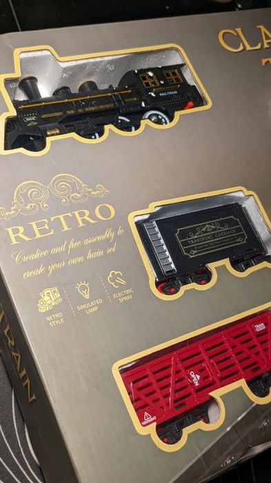 Дитяча залізниця з парогенератором і підсвіткою Classic train 100х100