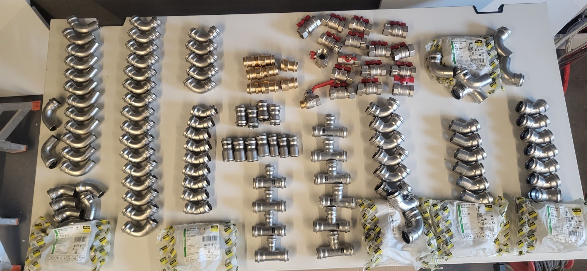 Kształtki kolana viega inox 28 ,35 zawór 1 cal