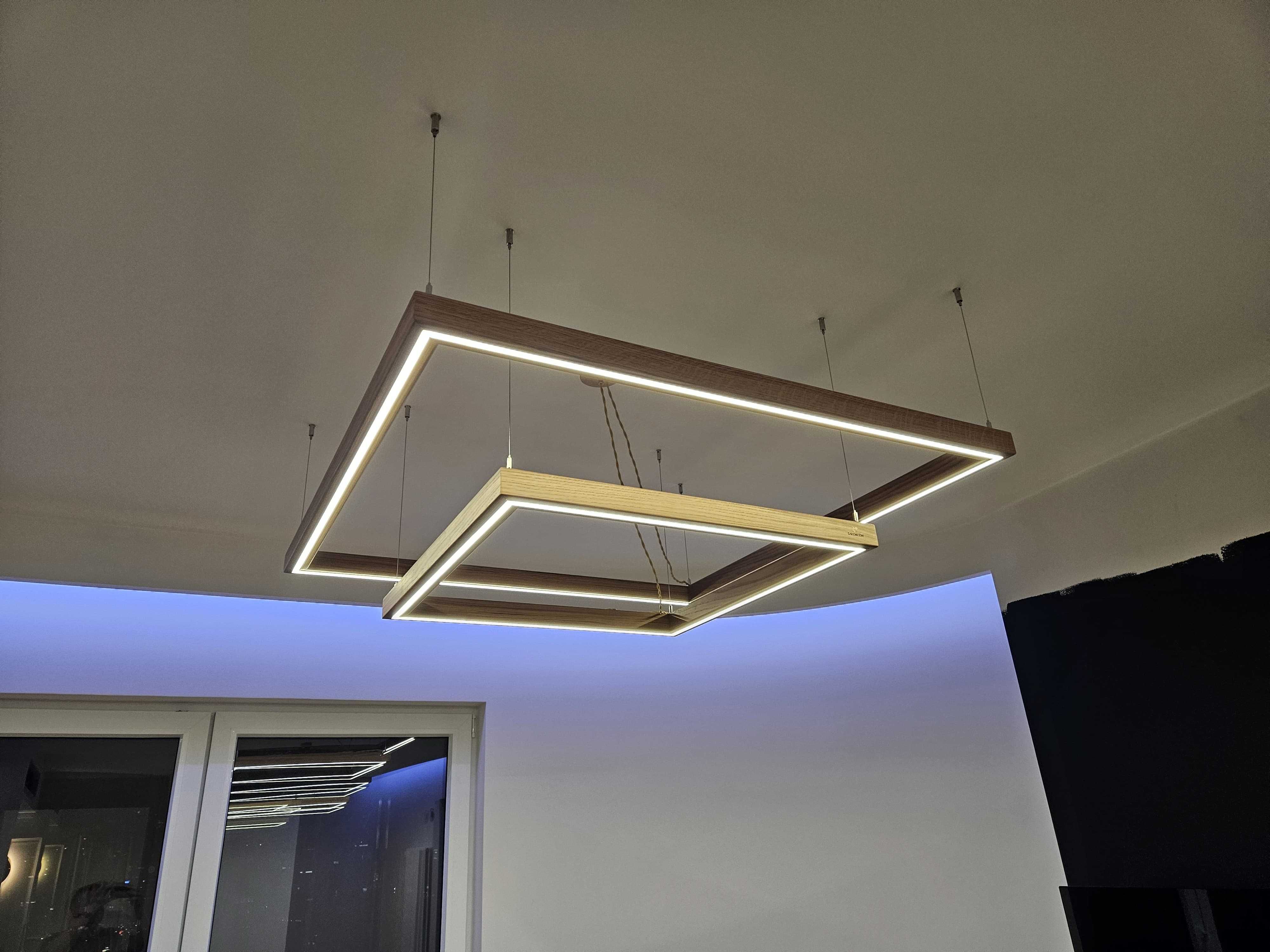 Oświetlenie LED z litego drewna