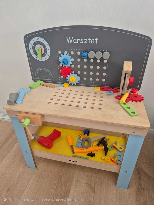 Warsztat drewniany z narzędziami Elefun Toys - zabawka