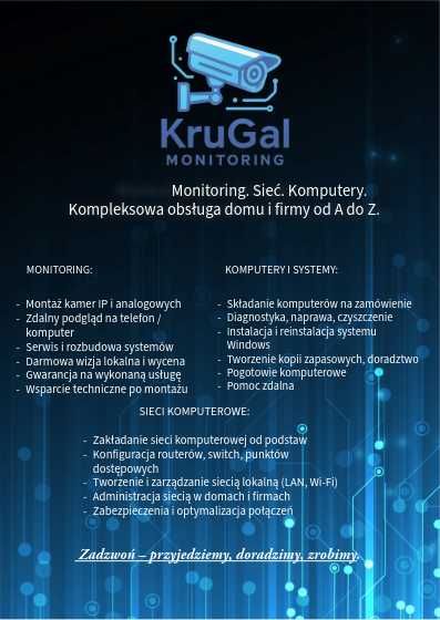 Monitoring •  Sieć komputerowa • Pogotowie komputerowe