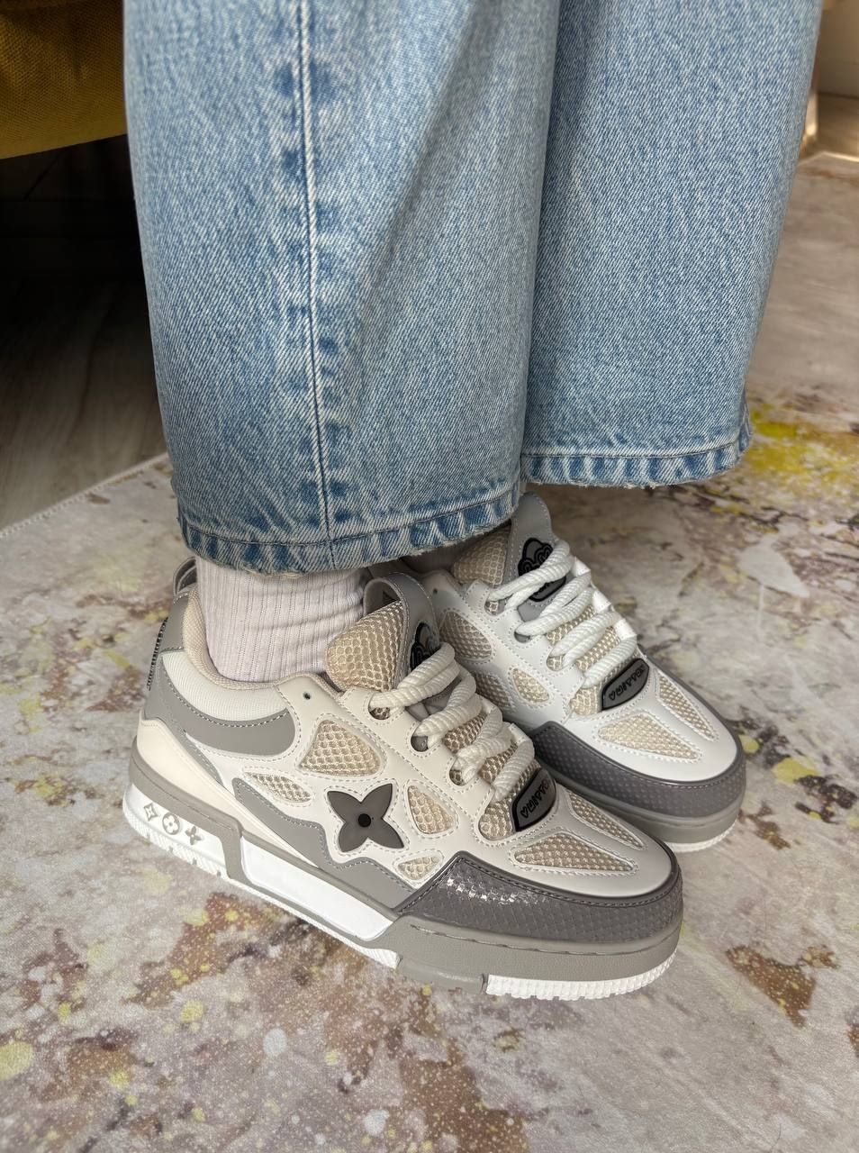 36-45 Louis Vuitton Skate Sneaker White Grey