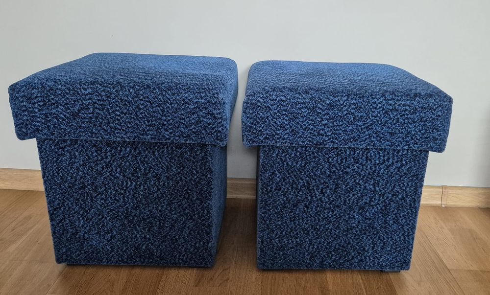 2x pufy zschowkiem