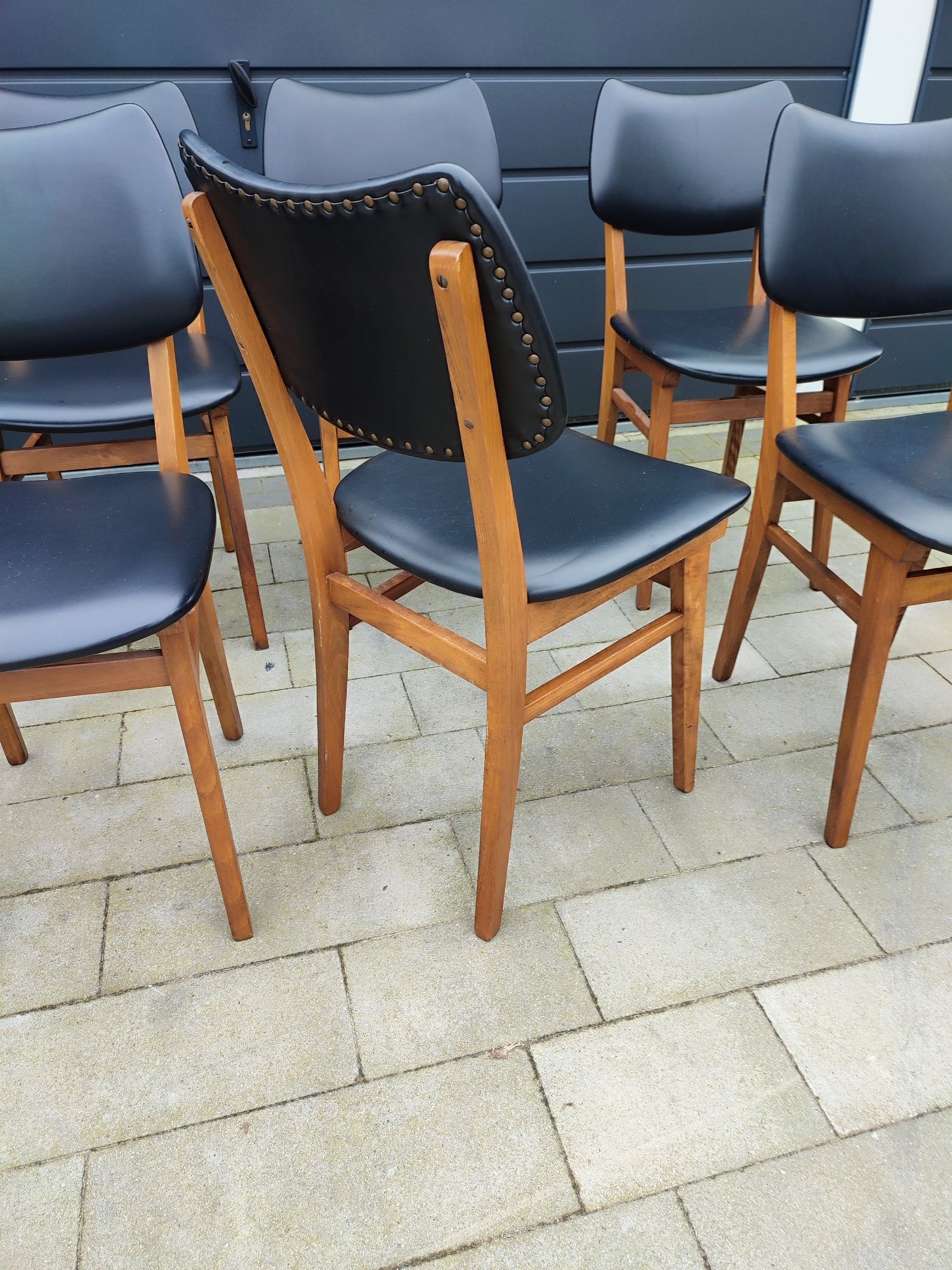 8x duńskie krzesła vintage lata 60.Piekny stan