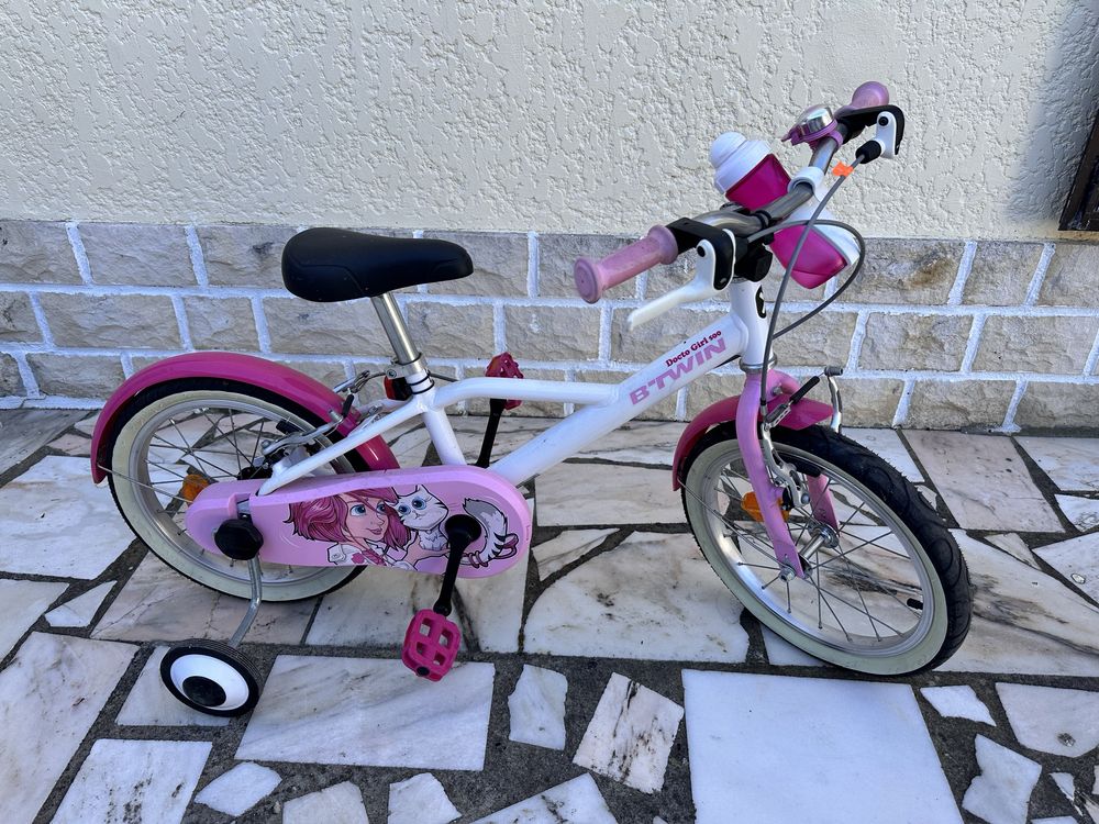 Bicicleta 16 polegadas 4,5-6 anos 500 DOCTOR GIRL B'TWIN