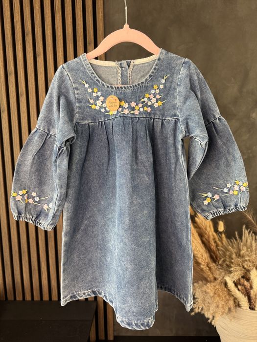 Nowa jeansowa sukienka 104/110 handmade