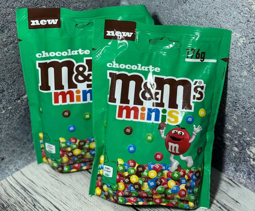 Драже M&M`s minis chocolate 176 г.шоколадні цукерки