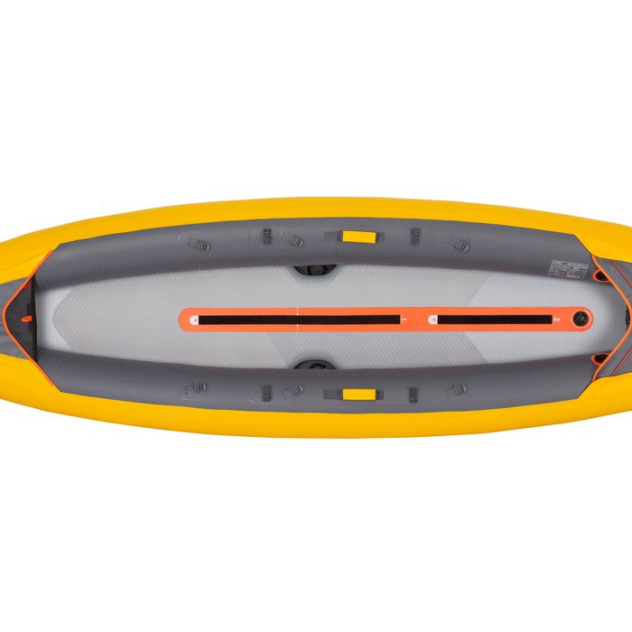 Canoa kayak insuflável 2 lugares - Tribord 100+ Amarelo