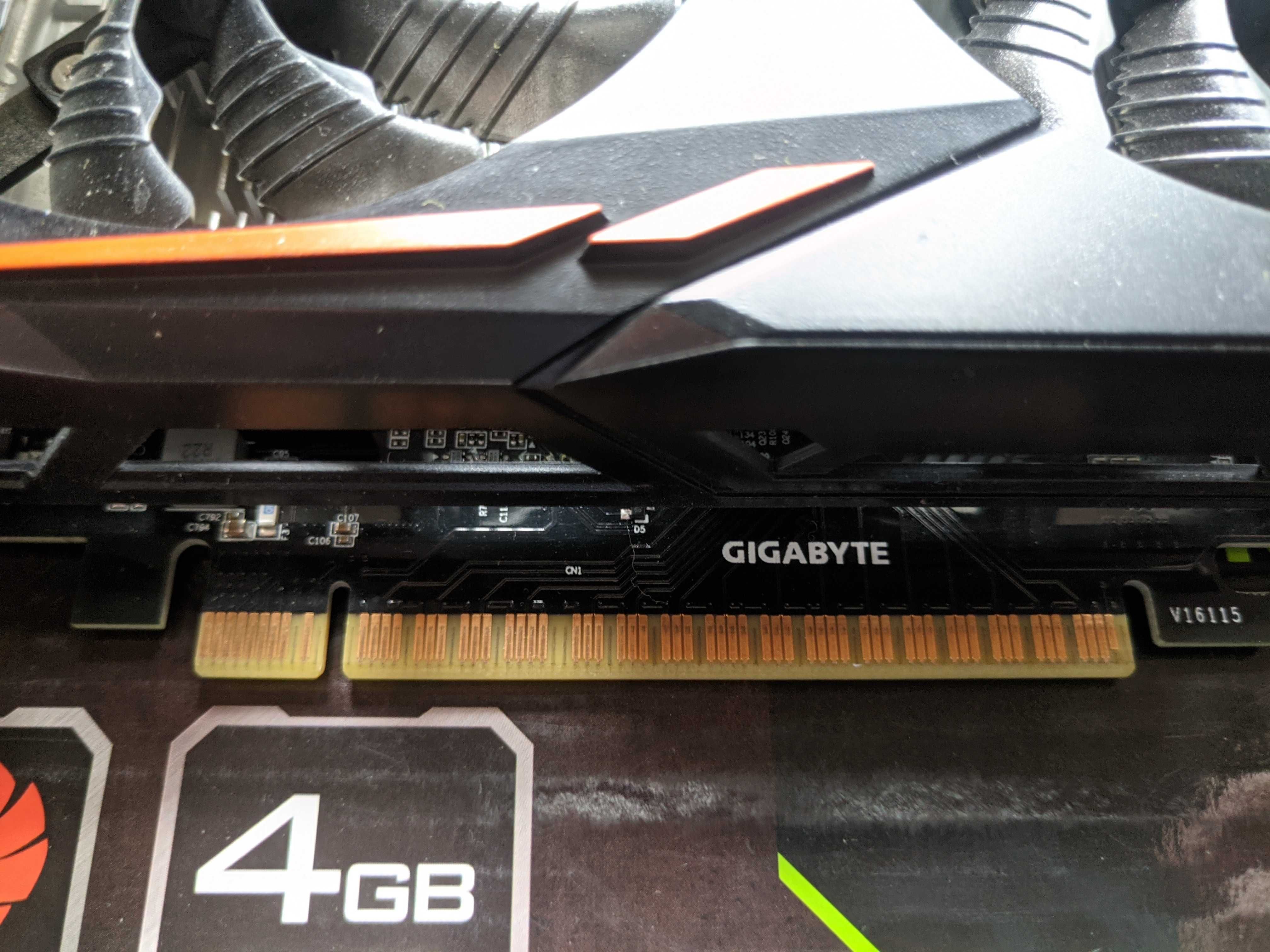 Видеокарта Gigabyte GeForce GTX 1050 Ti OC 4Gb GDDR5 комплект в идеале