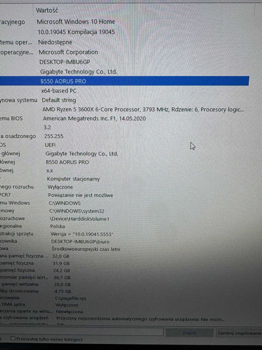 Komputer gamingowy Ryzen 5 3600,Geforce RTX 2060 Super, 32gb DDR4