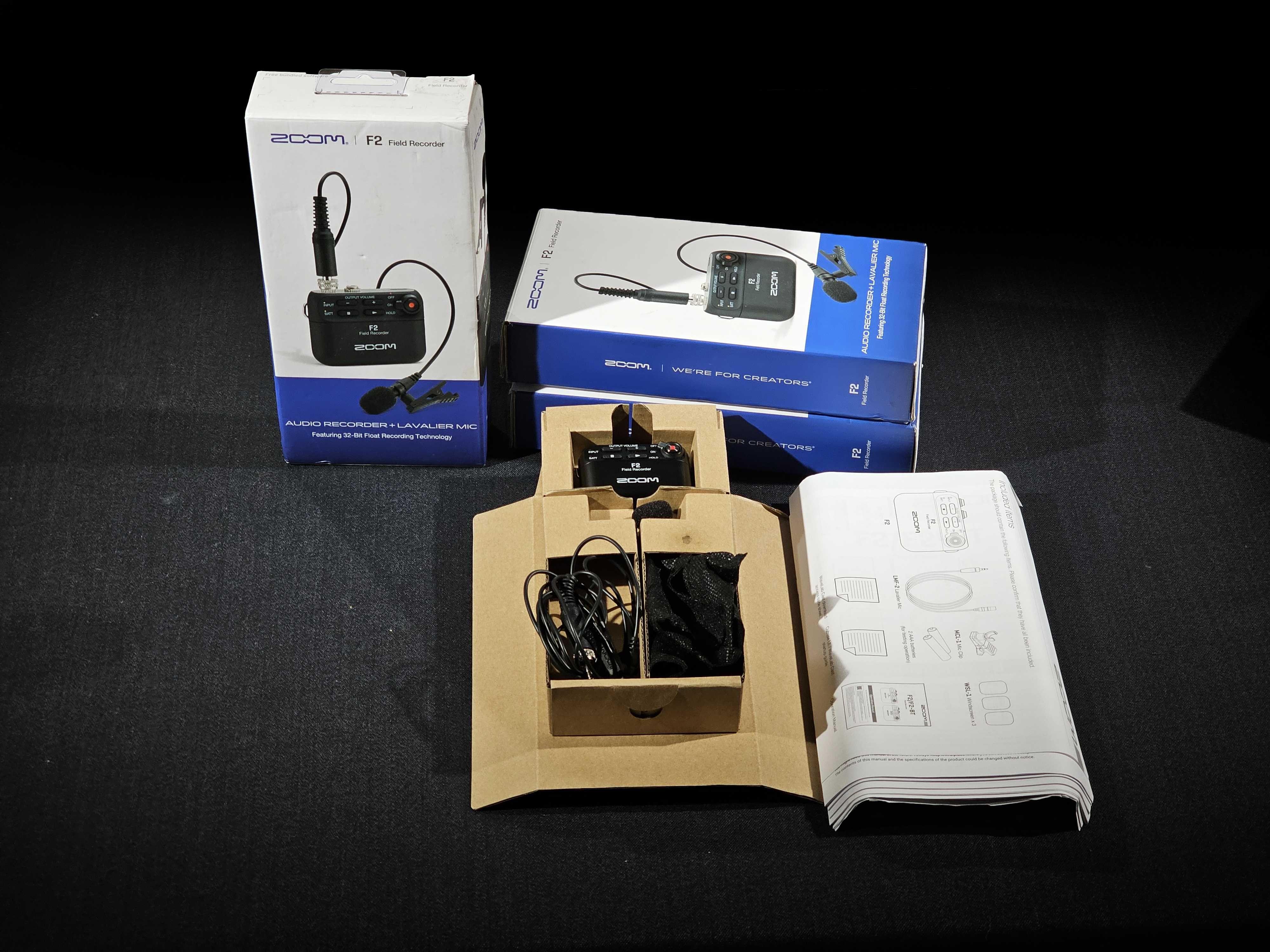 Аудіо рекордер Zoom F2 Black 32 bit Field Recorder мікрофон петля