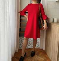 Czerwona sukienka z wiskozy Orsay