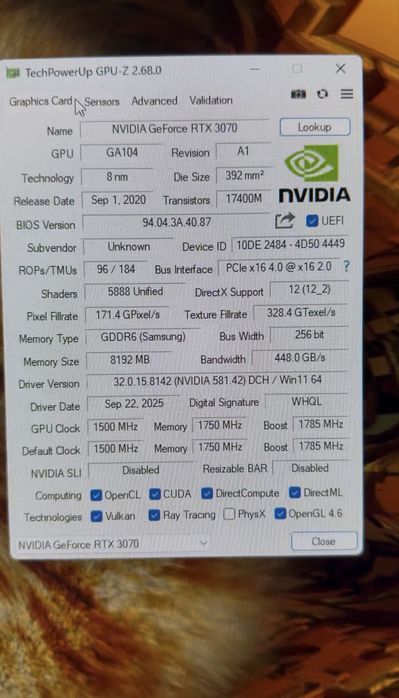 RTX 3070 inno3d ichill x4