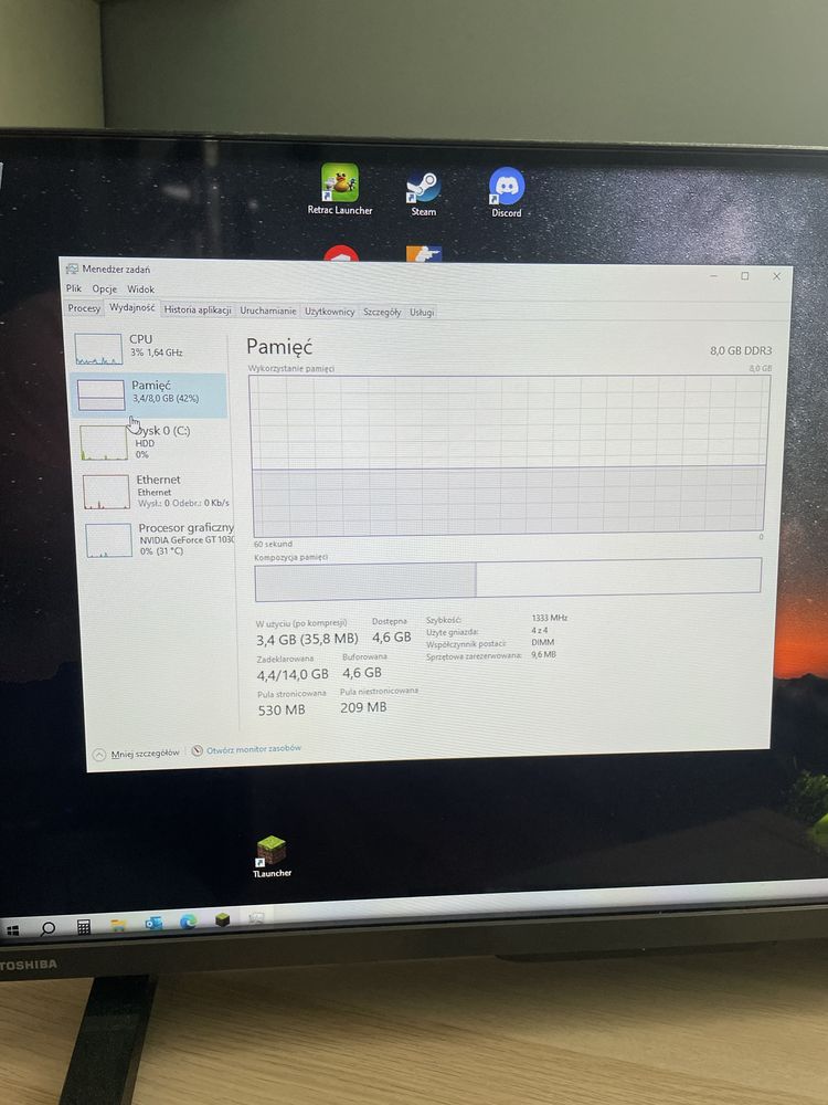 Zestaw komputerowy i5, GT 1030, 8 GB