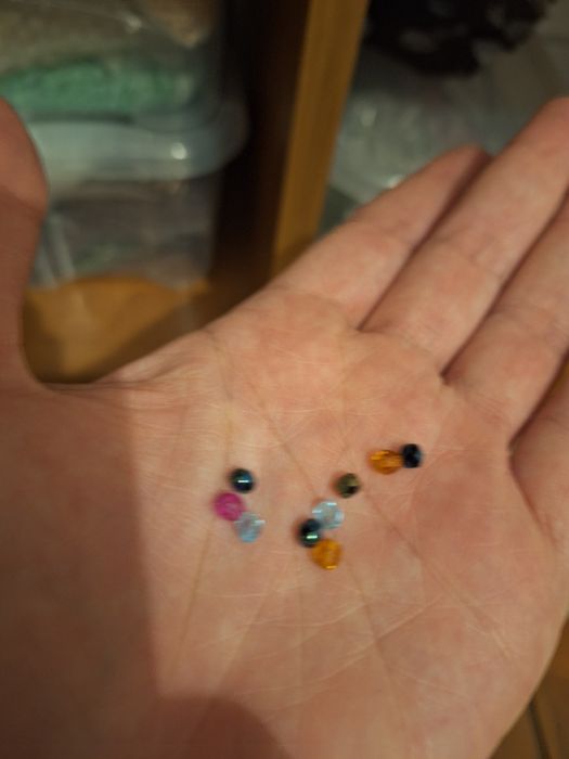 Caixas sortido missangas semi transparentes