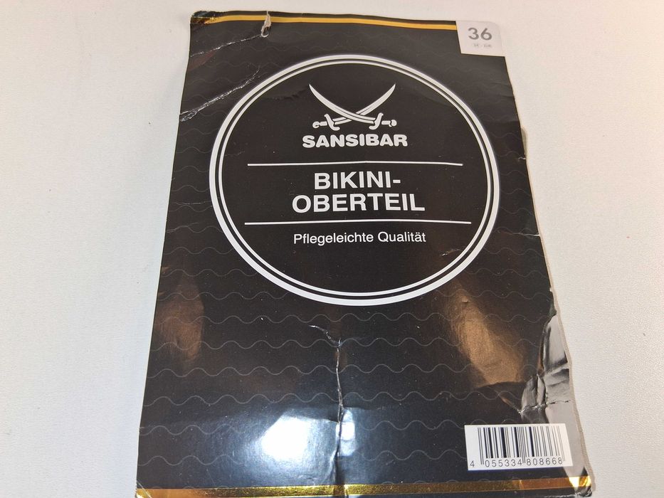 A209 Sansibar Góra Bikini Damska Pomarańczowa Wiązana Rozmiar 36