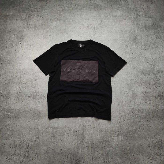MĘSKA Koszulka PREMIUM Duże Logo Czarna Calvin Klein Jeans CK Casual