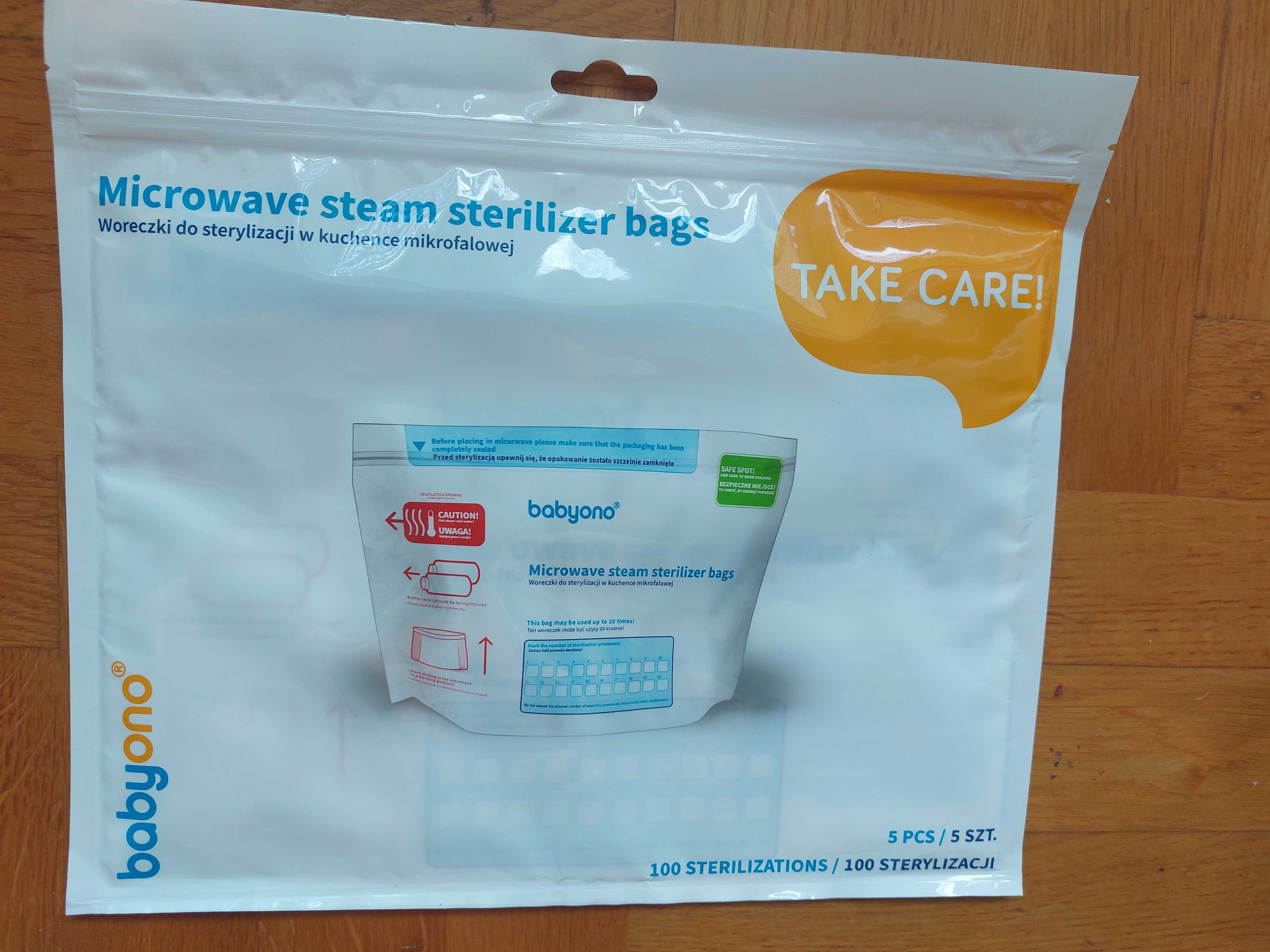 BabyOno woreczki do sterylizacji w kuchence mikrofalowej