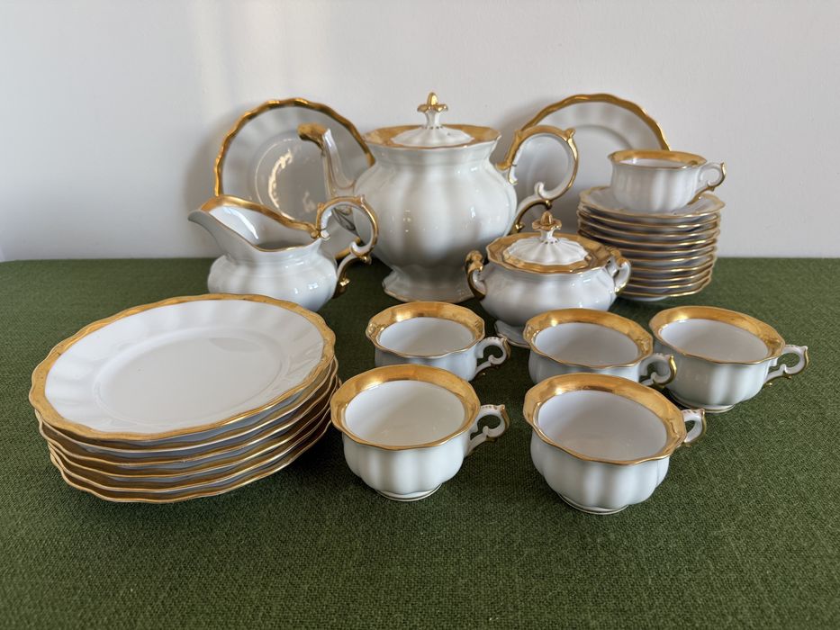 Złocona stara porcelana Furstenberg