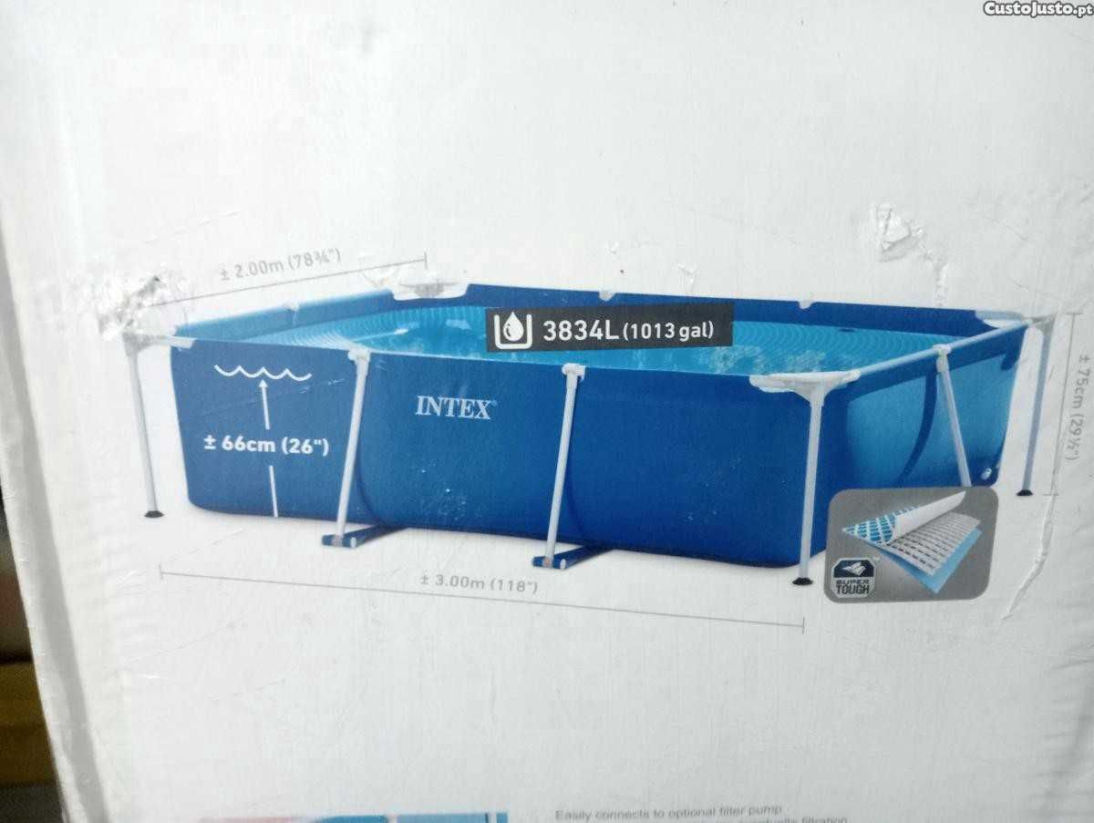 Piscina 300x200x75 mais capa de proteção 3mx2m,