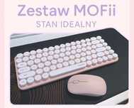 Zestaw Klawiatura i mysz MOFii w pięknym pudrowym różu