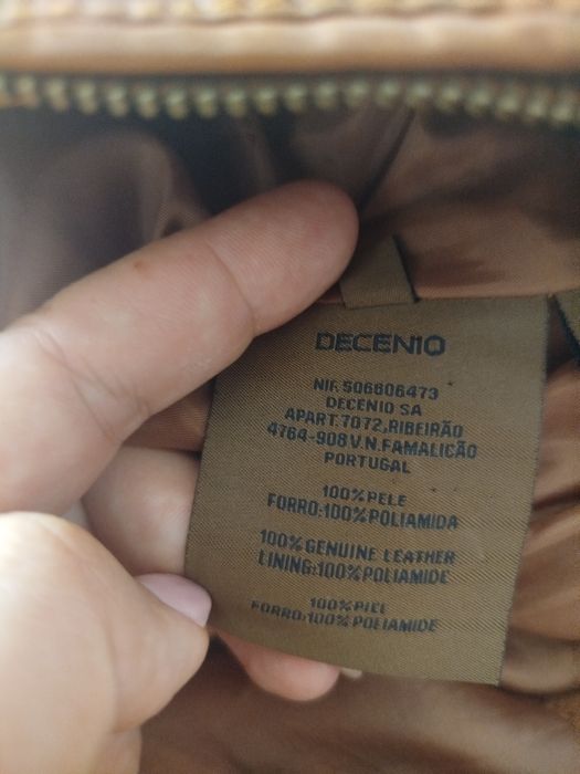 Blusão de pele Camel